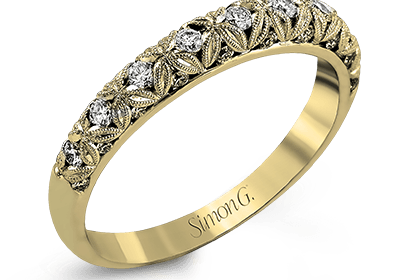 LP1582-B WHITE 18K BAND YELLOW