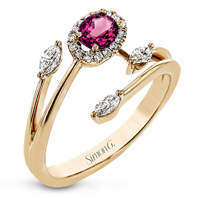 LR2265-R WHITE 18K SEMI ROSE