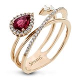 LR2266-R WHITE 18K X ROSE