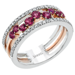 LR2303-R WHITE 18K X WHITE-ROSE
