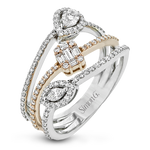 LR2304 WHITE 18K X WHITE-ROSE