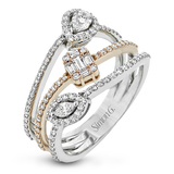 LR2304 WHITE 18K X WHITE-ROSE