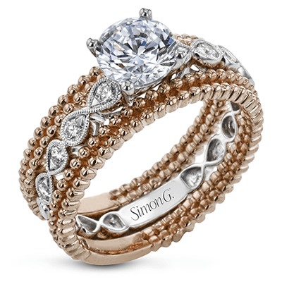 LR2601 WHITE 18K SET WHITE-ROSE