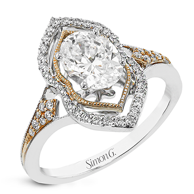 LR2930 WHITE 18K SEMI WHITE-ROSE