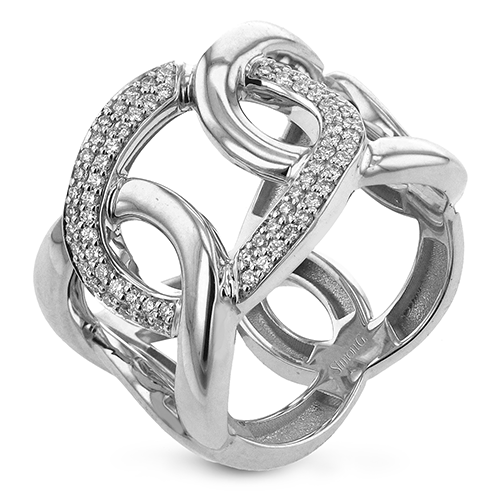 Fashion Ring In 18k Gold With Diamonds