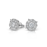 Stud Earrings in 18k Gold with Diamonds