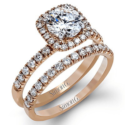 MR2132 WHITE 18K SET ROSE
