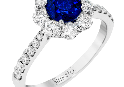 Tempera Color Gemstone Fashion Ring In 18k Gold With Diamonds