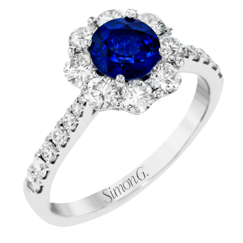 Tempera Color Gemstone Fashion Ring In 18k Gold With Diamonds