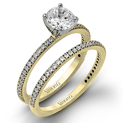 PR108 WHITE 18K SET YELLOW