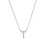Personalized Initial Pendant Necklace in 18k Gold with Diamonds
